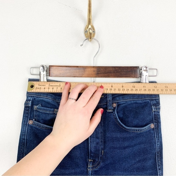 Free People We the Free Dark Wash Denim High Waisted Jeans Sz 24 - Picture 6 of 9